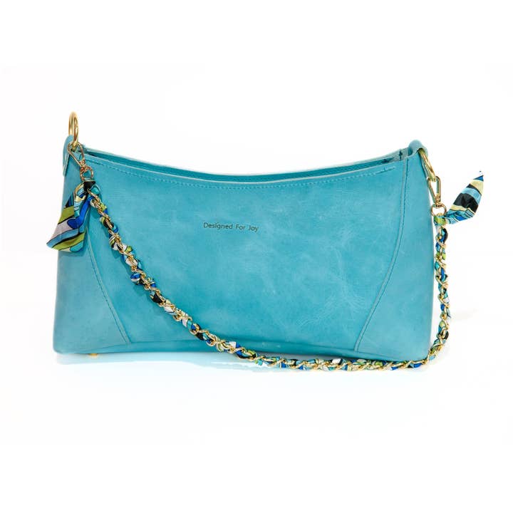 Leather Baguette Shaped Handbag, Medium Size - The Betty for wholesale by Designed For Joy