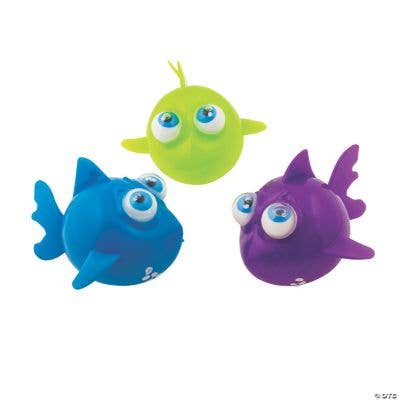 Fun Express – wholesale Stressavlastande boll/deg – VIGGLEÖGA FISK PÄRLAD STRESSBOLL