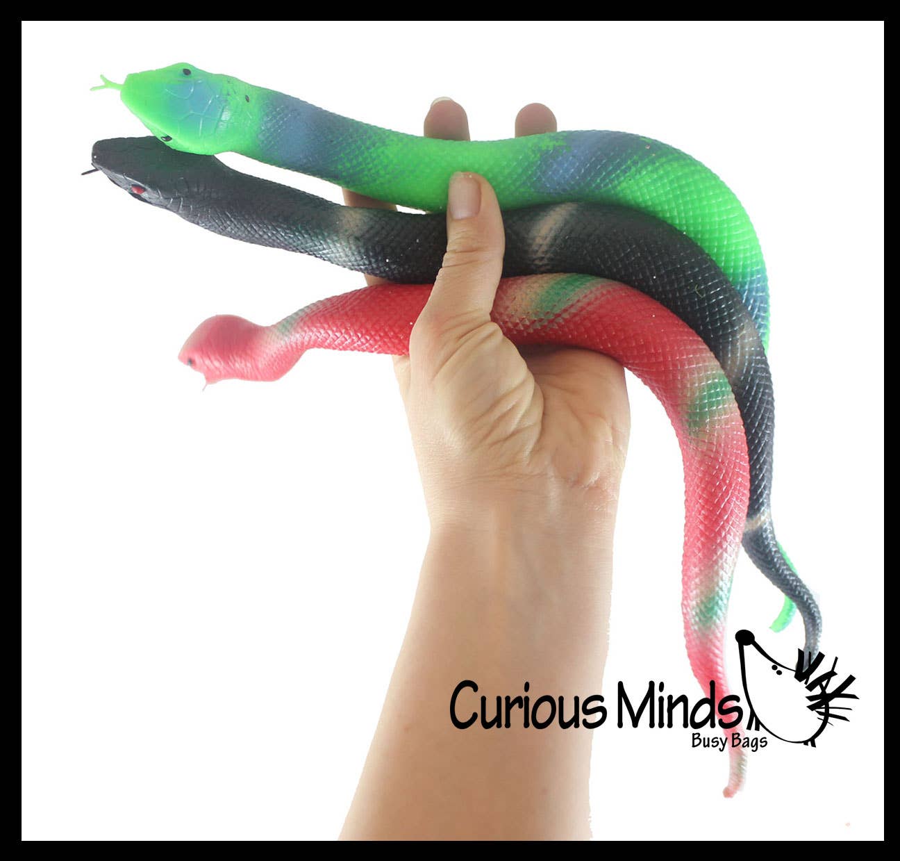 Curious Minds Toys - Wholesale Fidget Toy - Kids - 1- 15.5" Stretchy Snakes  Crushed Bead Filled- Reptile5