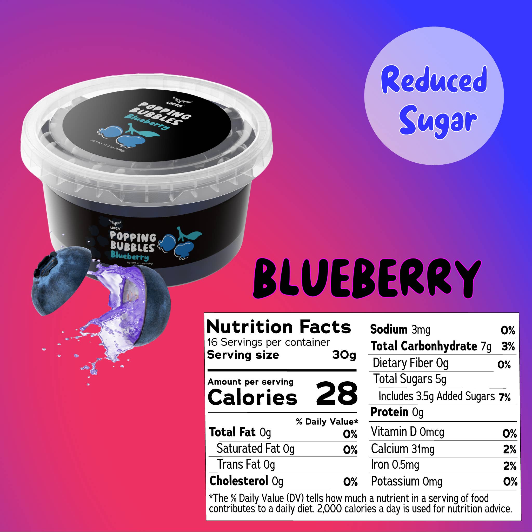 Locca - Wholesale DIY Drink Kit - Locca Popping Boba Pearls with Real Fruit Juice 17oz7