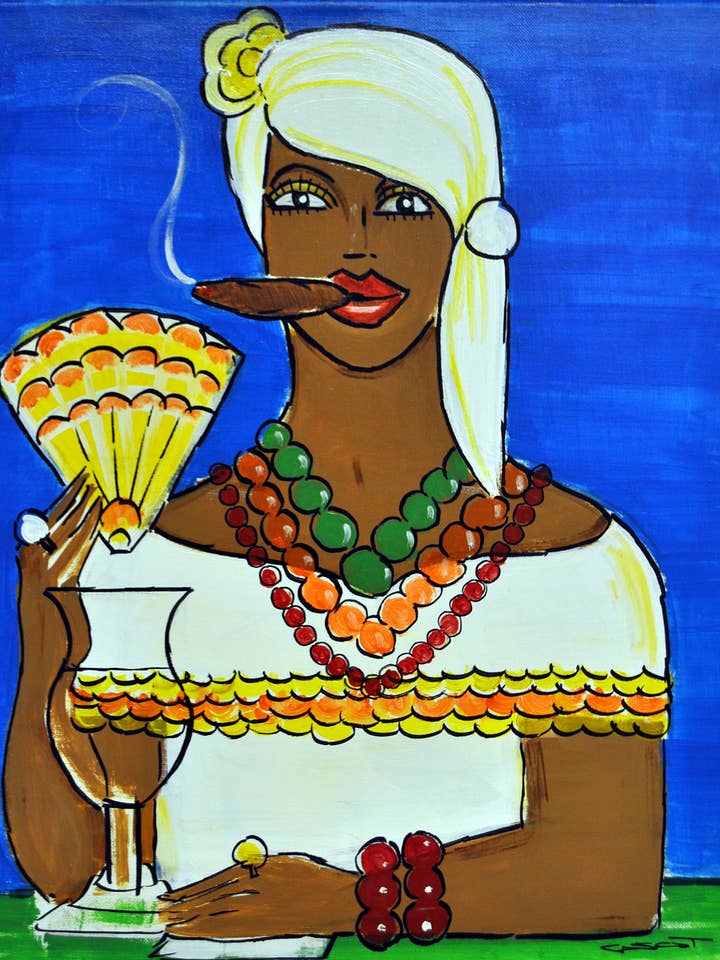 Latin Pop Art Santera 8x10 Print for wholesale by Gascot Inc.