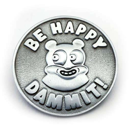 Dick Daniels - Be Happy Dammit! 3D Cast Lapel Pin for wholesale by Secret Flair Club