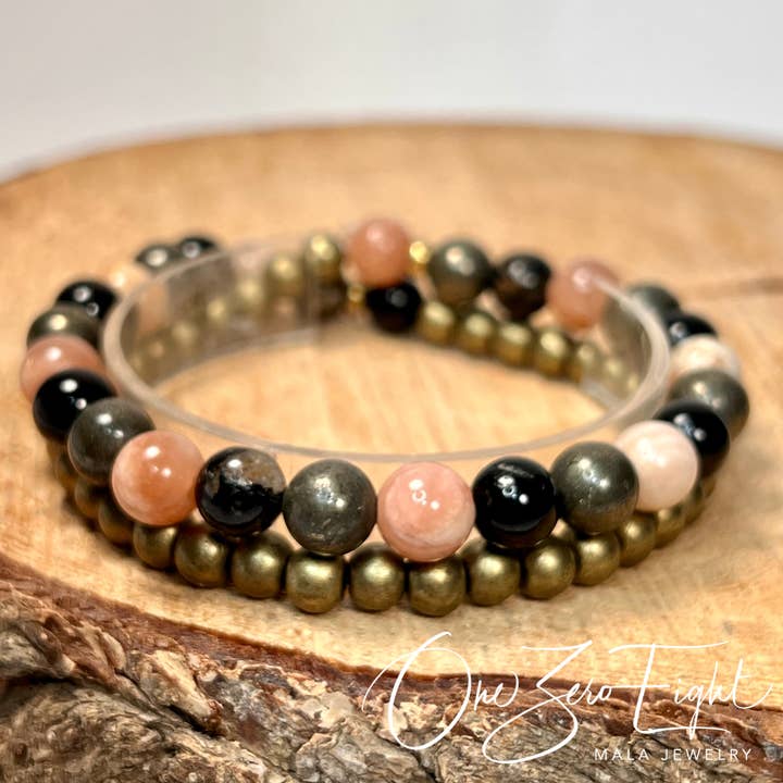 Pulsera Mala con piedras preciosas tradicionales para energía positiva para venta al por mayor de One Zero Eight
