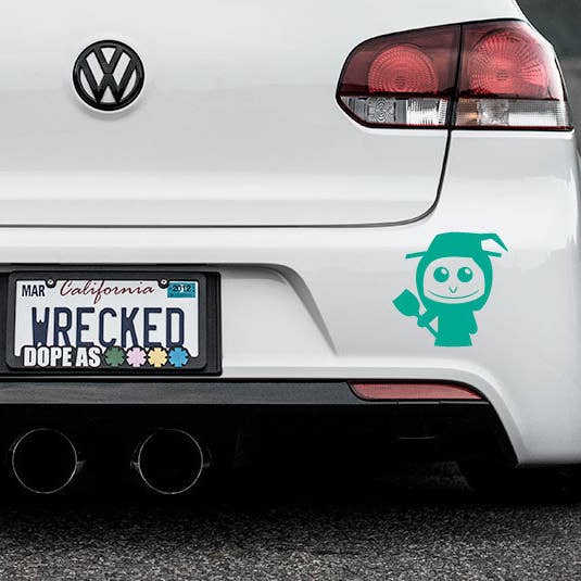 Adorable Witch Bumper Car Sticker for wholesale by WinsterCreations™