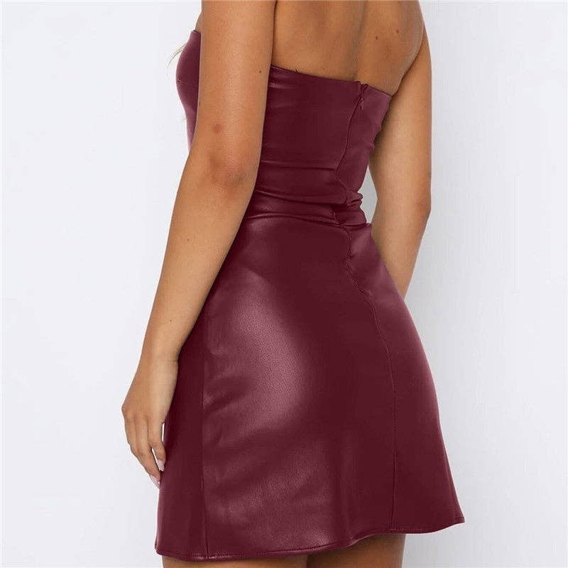 kycozy - Wholesale Dress - Women's - PU Corset Mini Dress2