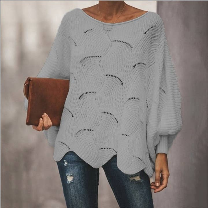 safistyle - Wholesale Knit Sweater - Women's - Loose Knit Batwing Sweater8