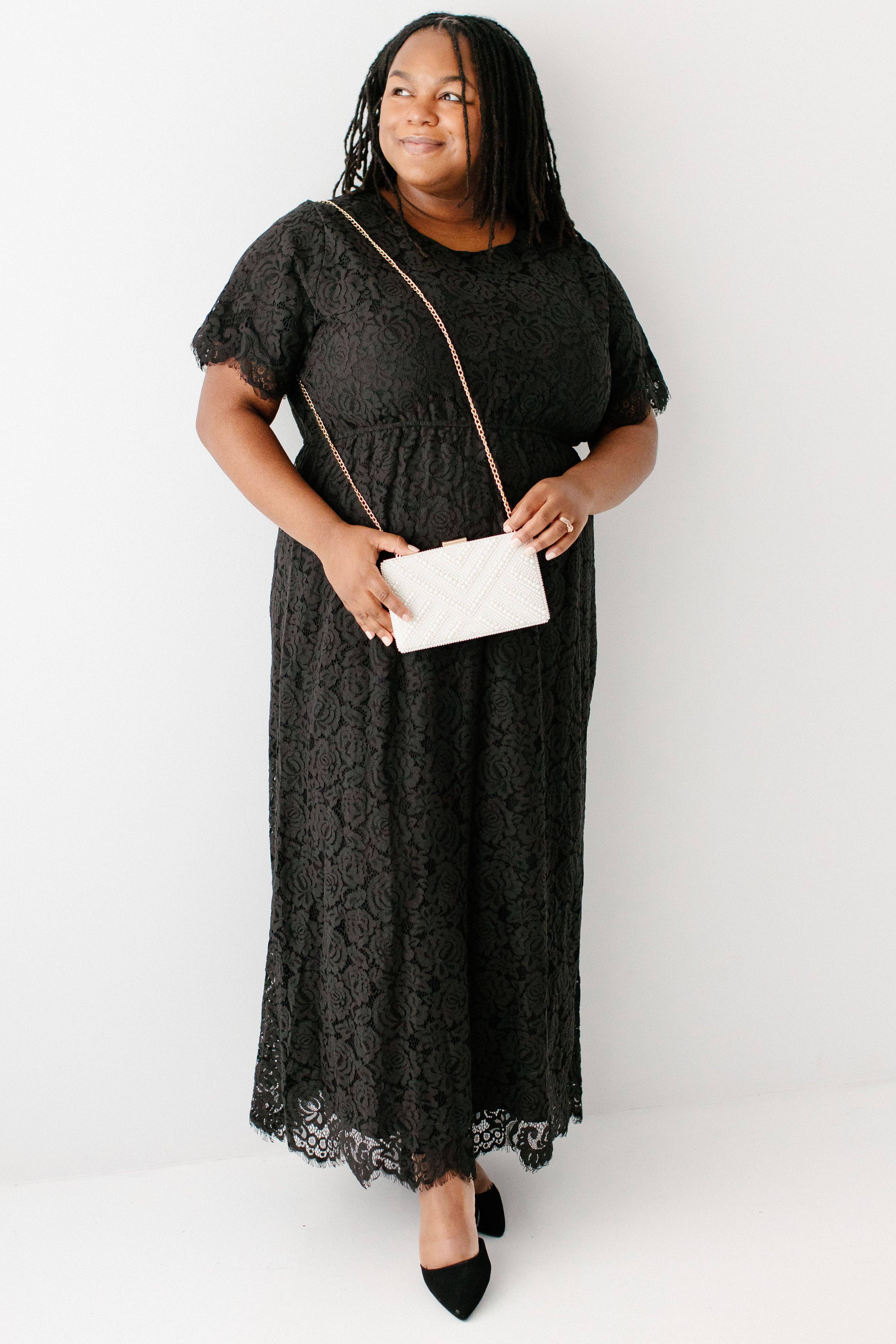 The Main Street Exchange - Wholesale Dress - Women's - 'Odessa' Round Neck Lace Maxi Dress8