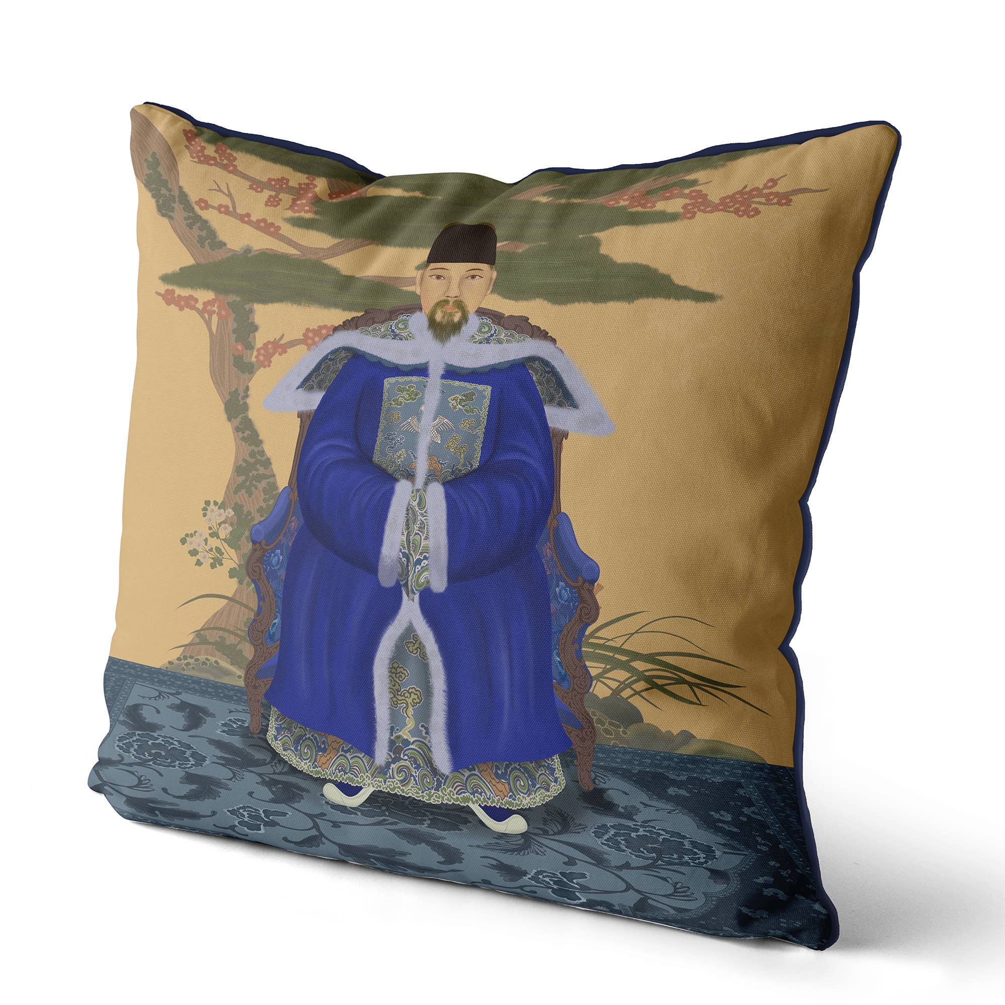 FabFunky Ltd – Engroshandel Pyntepude – Kinesisk kejser/kejserinde 1 guld Chinoiserie pudepude2