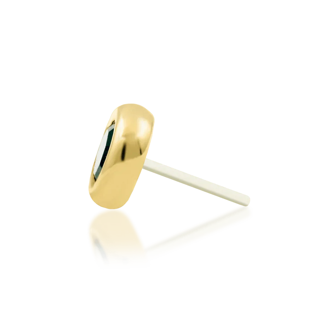 Piercing-zone - Vendita all'ingrosso Orecchini singoli - Alary – Agata Muschiata con Griffe – Terminale Senza Filettatura in Oro 14K3