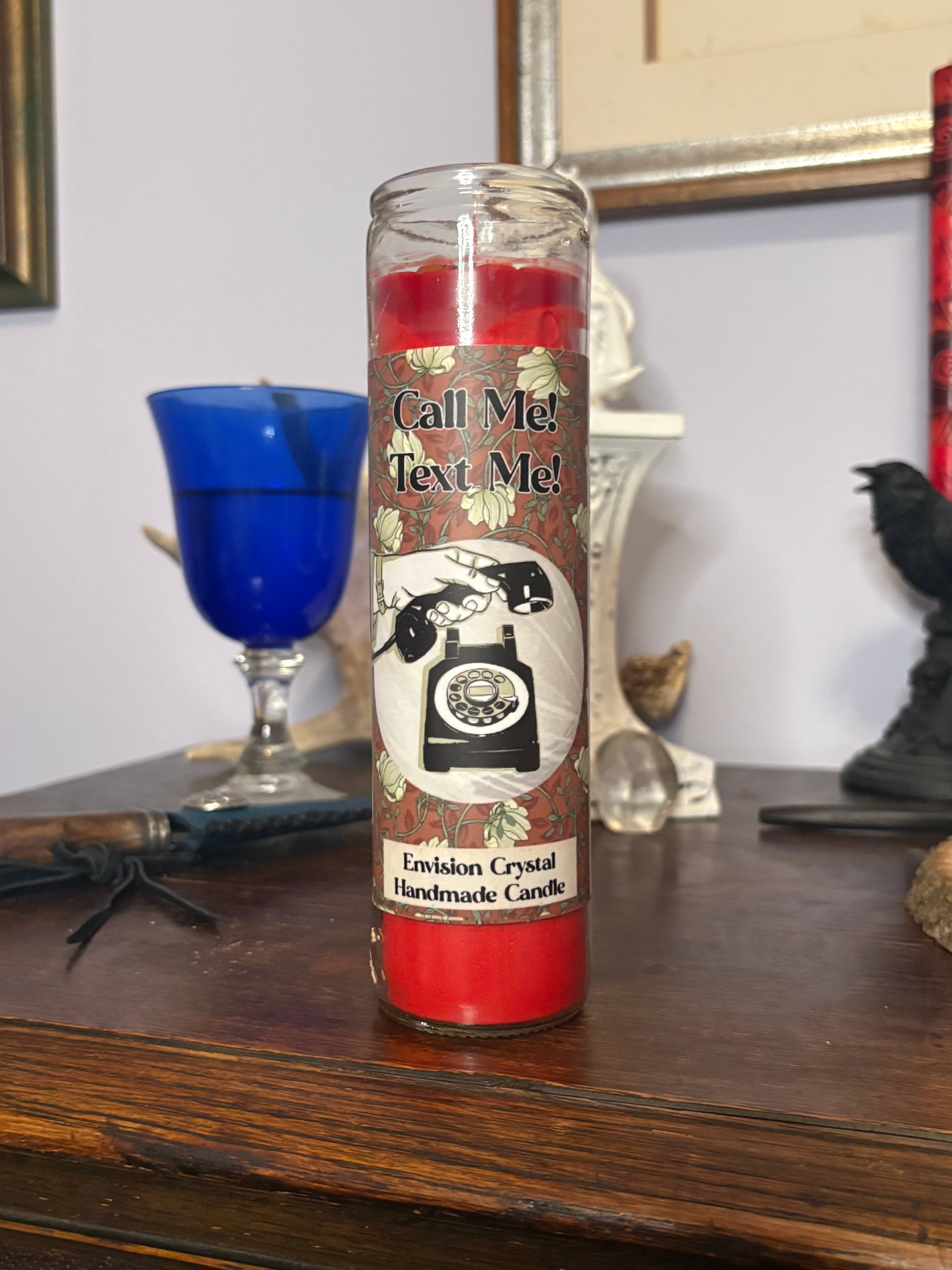 Envision Crystal - Wholesale Jar/Filled Candle - Call Me Text Me! 7 Day Candle - Scented and Blessed0