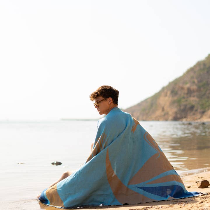 Fouta WAIMEA 1mx2m Strand och Surf Handduk för wholesale av Pink Manta By Le Comptoir Paris