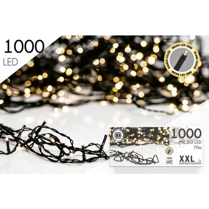 Guirlande 1000 Microled 3Mm Bl Chaud L.70M Fil Noi #1605 pour la vente par CP INTERNATIONAL