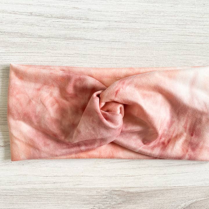 Peachy Pink Twist Headband for wholesale by Macie & Me