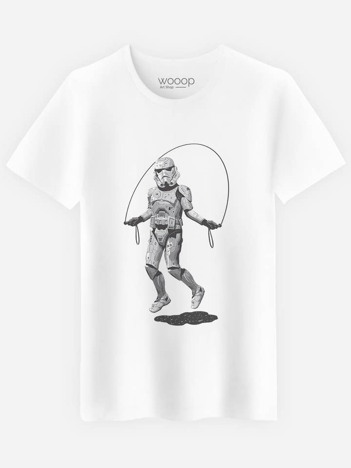 Stormtrooper Skipping Weißes Herren-T-Shirt für den Großhandel von Wooop