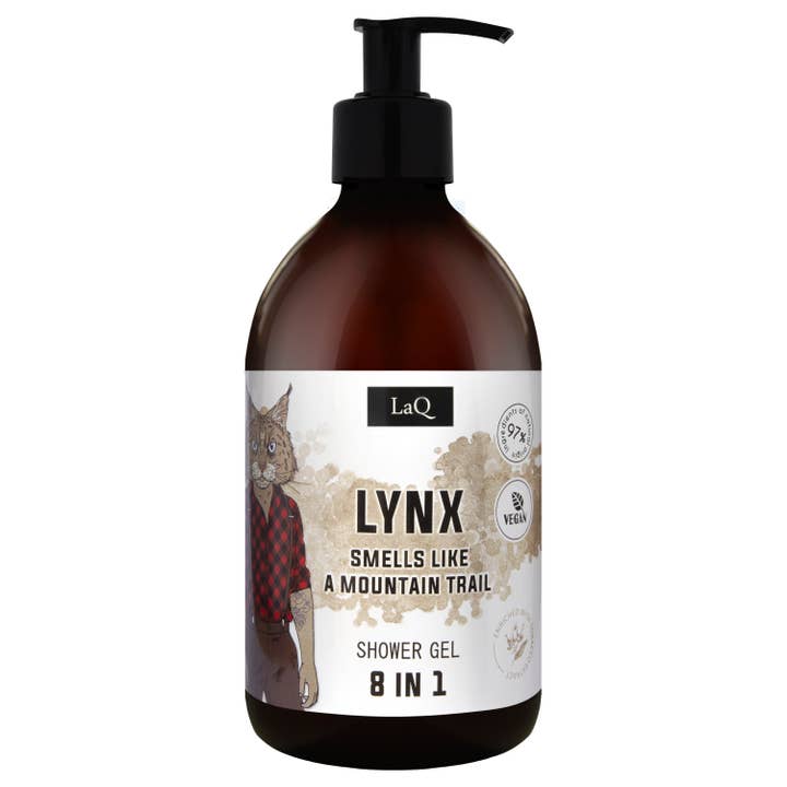 Mister33 Mencare – Großhandel Duschgel – Herren – Duschgel Herren 8 in 1 - Lynx - Natürlich - Vegan//500ml