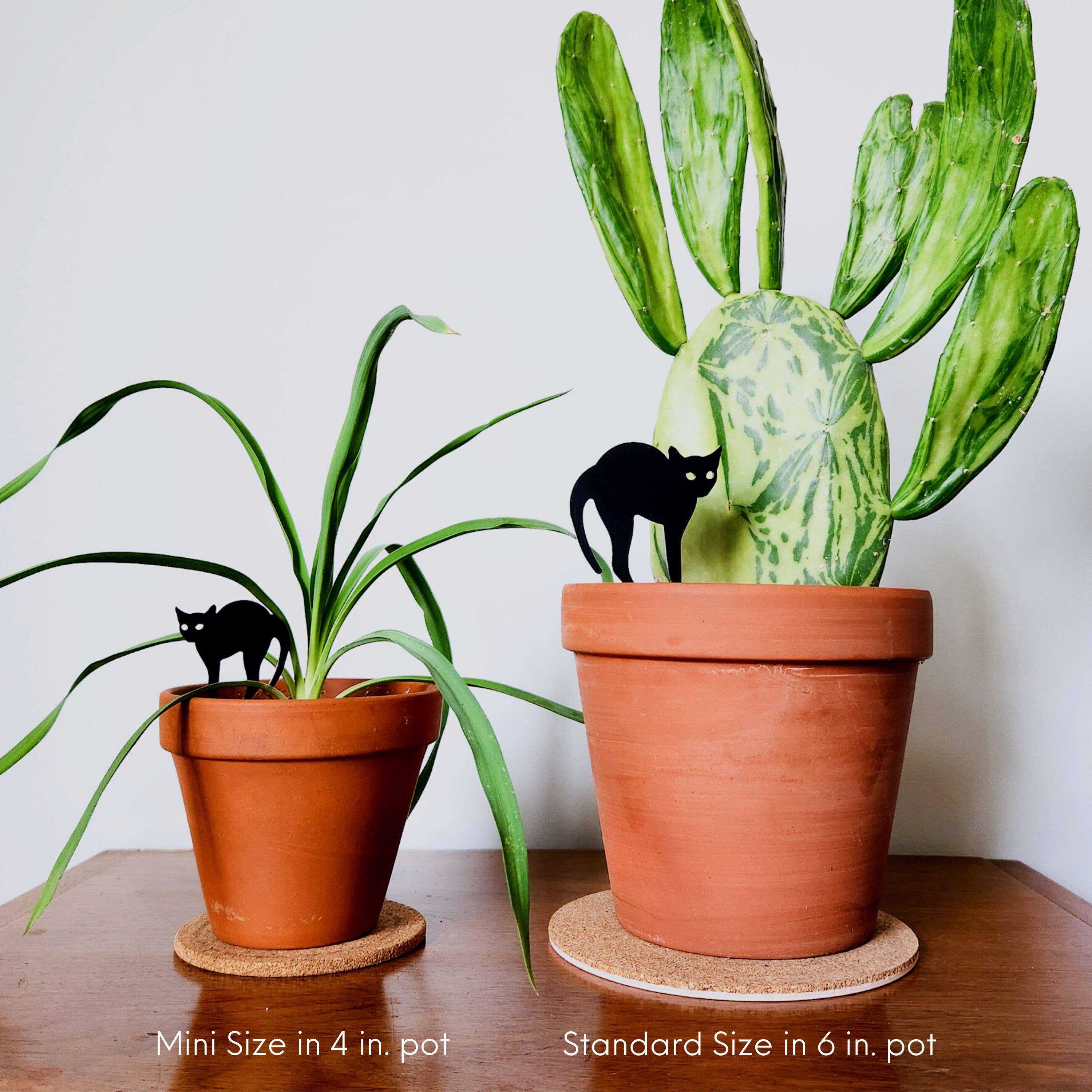 Leaf & Node - Wholesale Garden/Lawn Stake - Black Cat Houseplant Stake - Plant Décor (2 Sizes)1