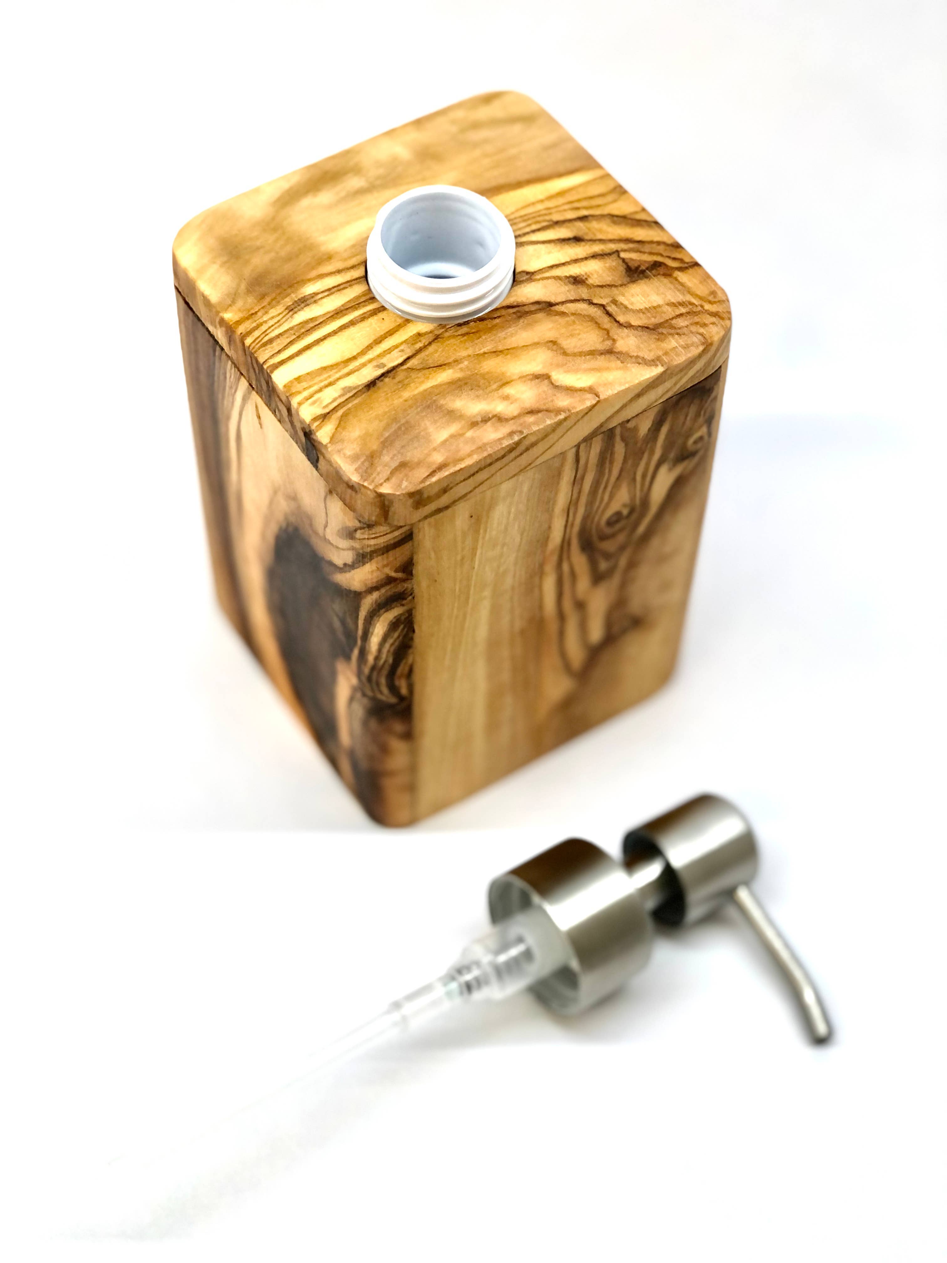 olivenholz-erleben - Wholesale Soap Dispenser - ENJOY soap dispenser with stainless steel dispenser7