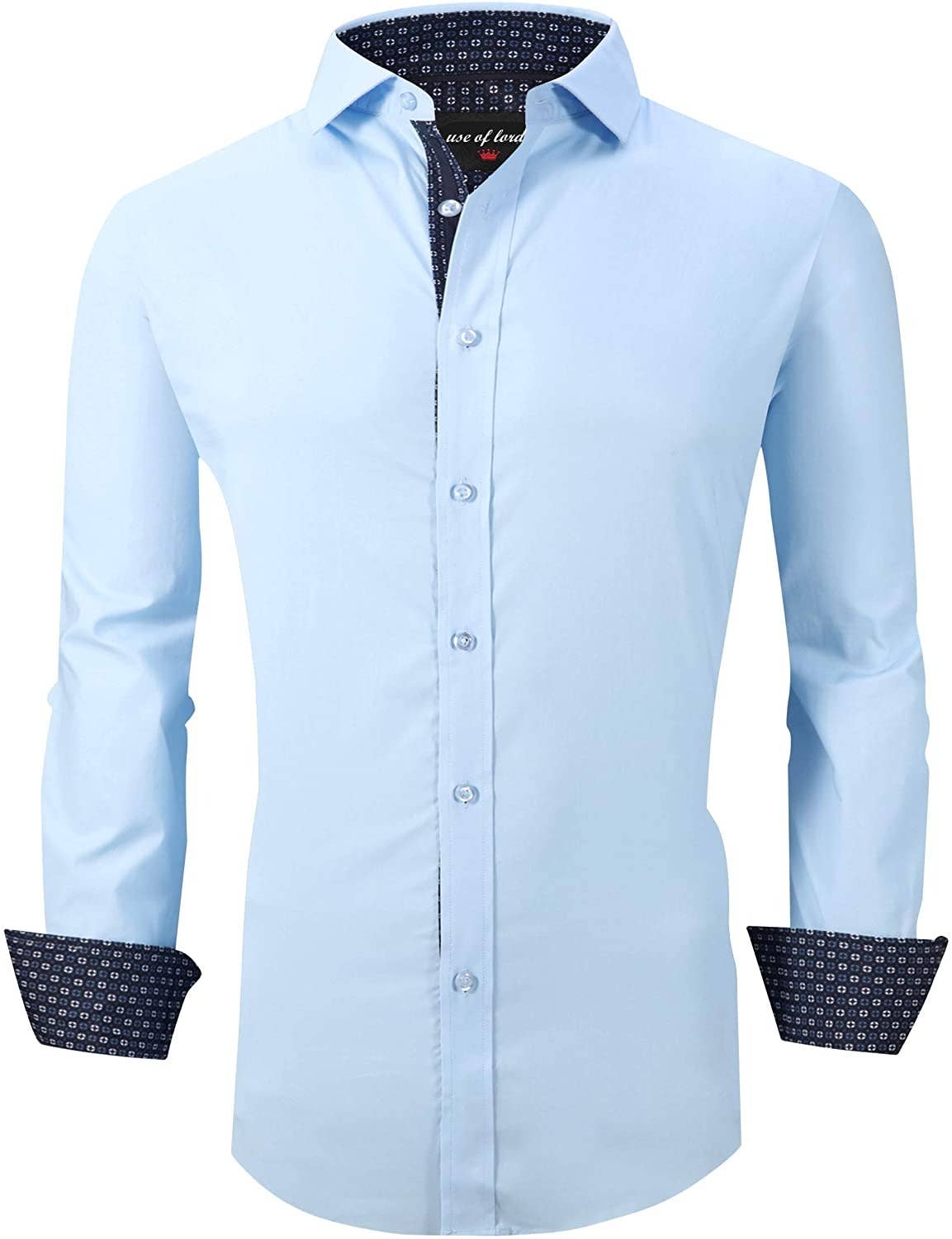 Rodeo Clothing - Wholesale Button Down Shirt - Men's - Mens Dress Shirts Long Sleeve Regular Fit Button Shirts-10011