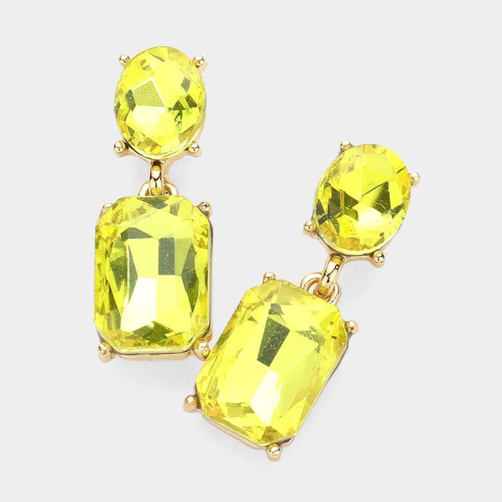 Sensibling Corp. – wholesale Dangle earrings – Square Stone Cluster Dangle Evening Earrings9
