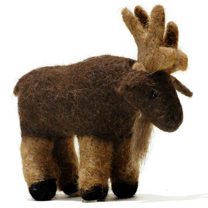 Lanart Alpaca - Wholesale Decorative Figurine - Moose - Artisan Hand-Felted Alpaca Sculpture