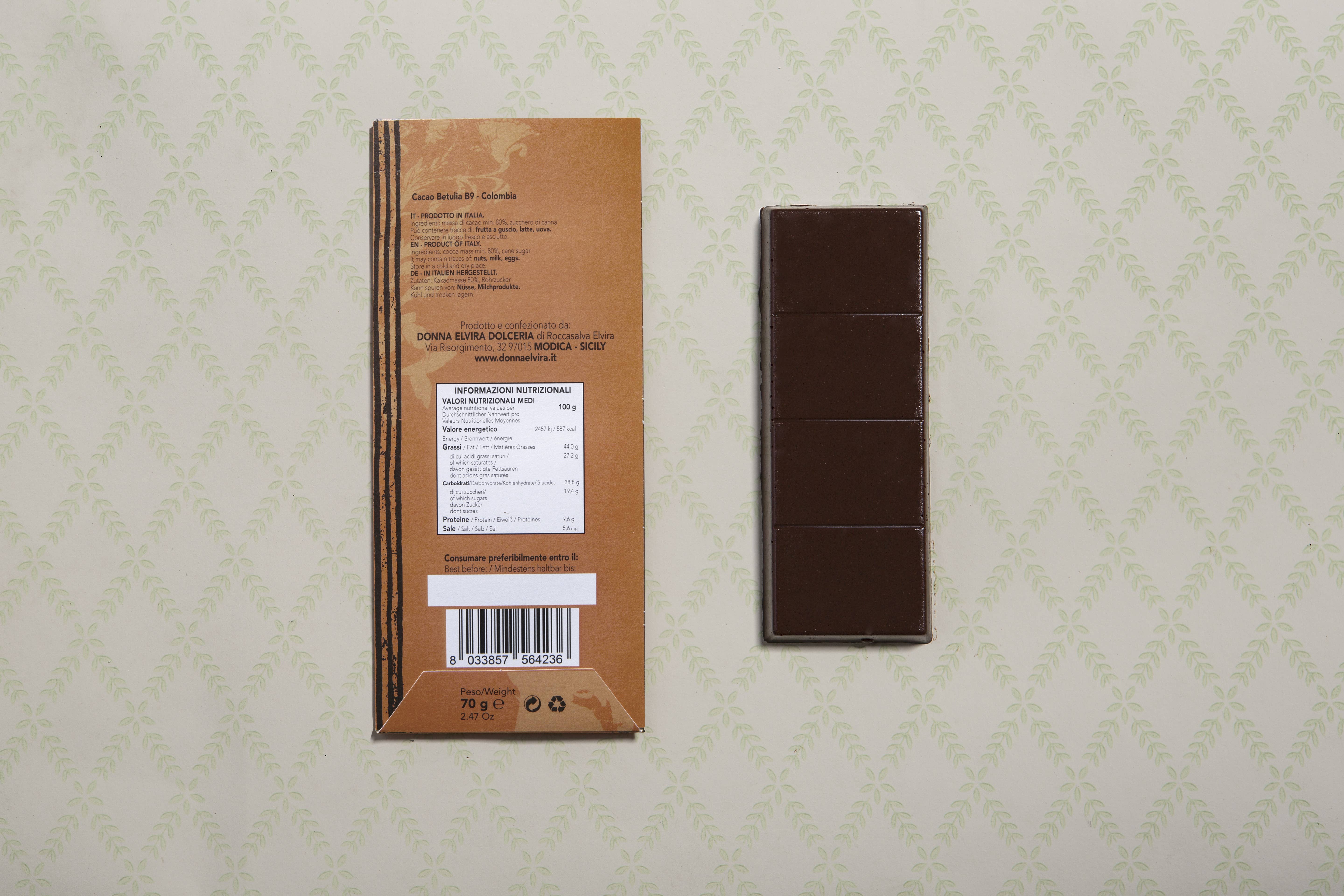 DONNA ELVIRA dolceria di Roccasalva Elvira - Wholesale Chocolate Bar - Betulia single origin chocolate6