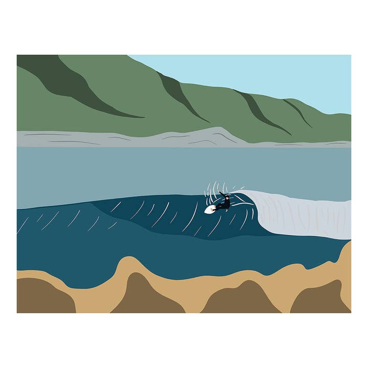 Hobbit Sized Point | 8x10 Surf Art Print for wholesale by Muted Colors