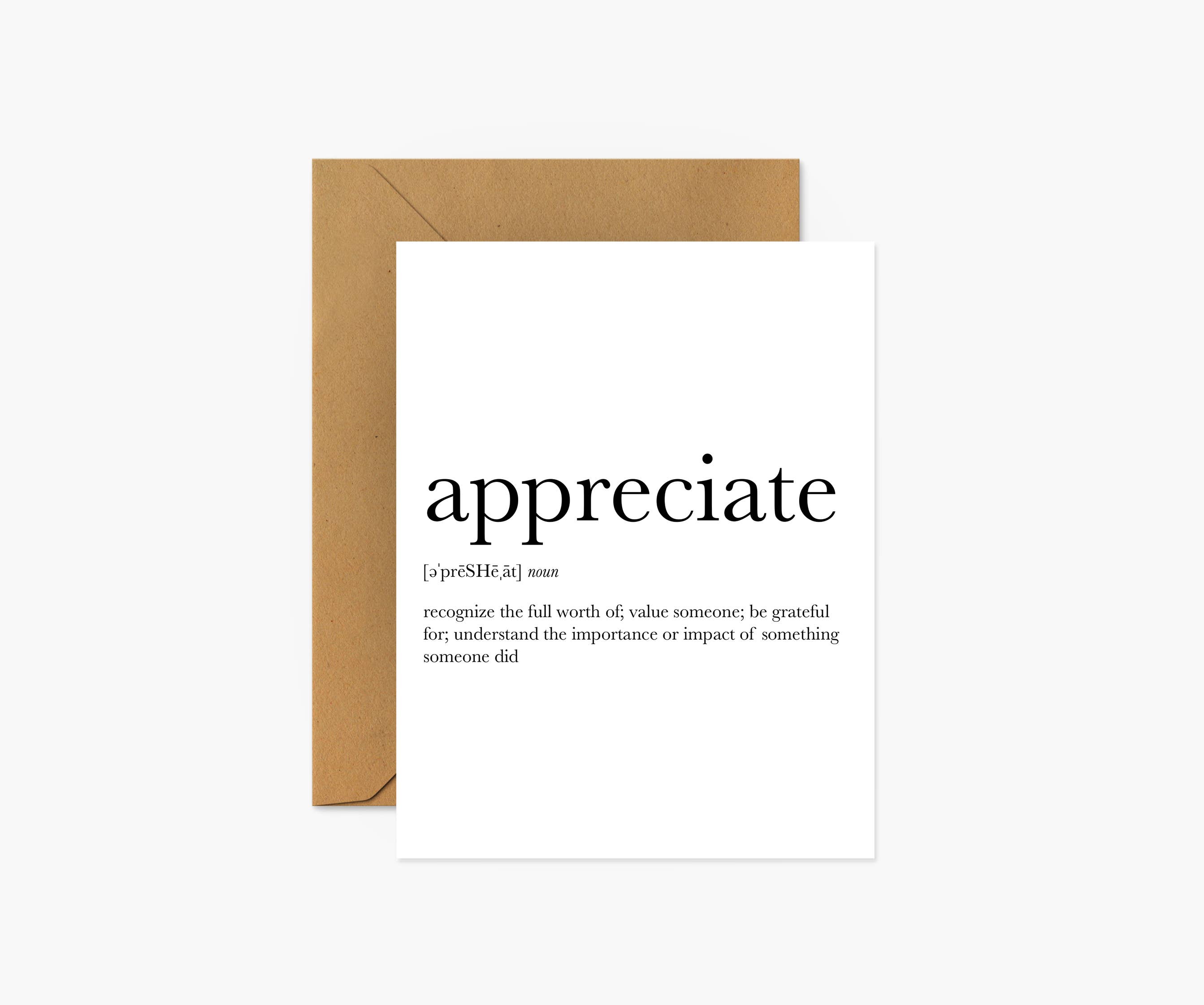 Footnotes – postal de agradecimento por atacado – Aprecie a definição - cartão de agradecimento2