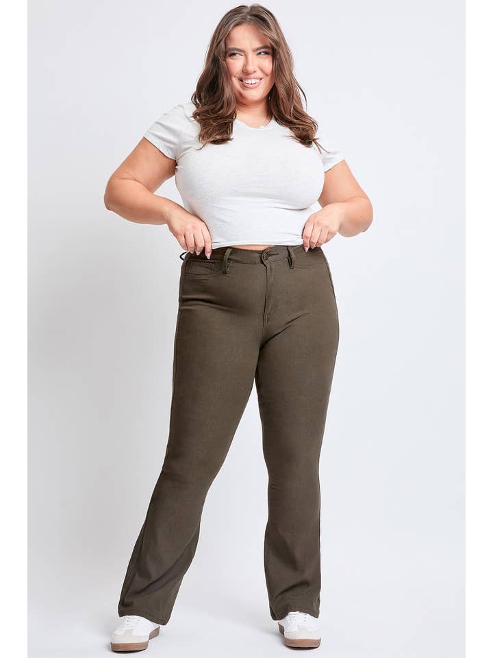 YMI - Wholesale Pants - Women's - Plus Size Hyperstretch Flare Pants-EP42931R9