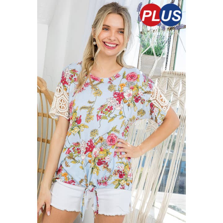 FLORAL BOXY TOP for wholesale by Clothing of America
