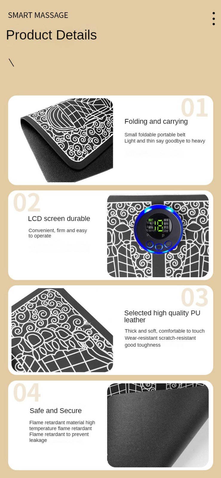 VIGOR – Engroshandel Massageapparat til kroppen – Refleksologisk fodmassagemåtte (10 stk.)7