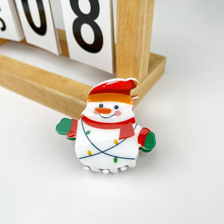 mildstyles - Wholesale Hair Clip - Women's - Christmas Snowman Gloves Gingerbread socks hair claw clip3