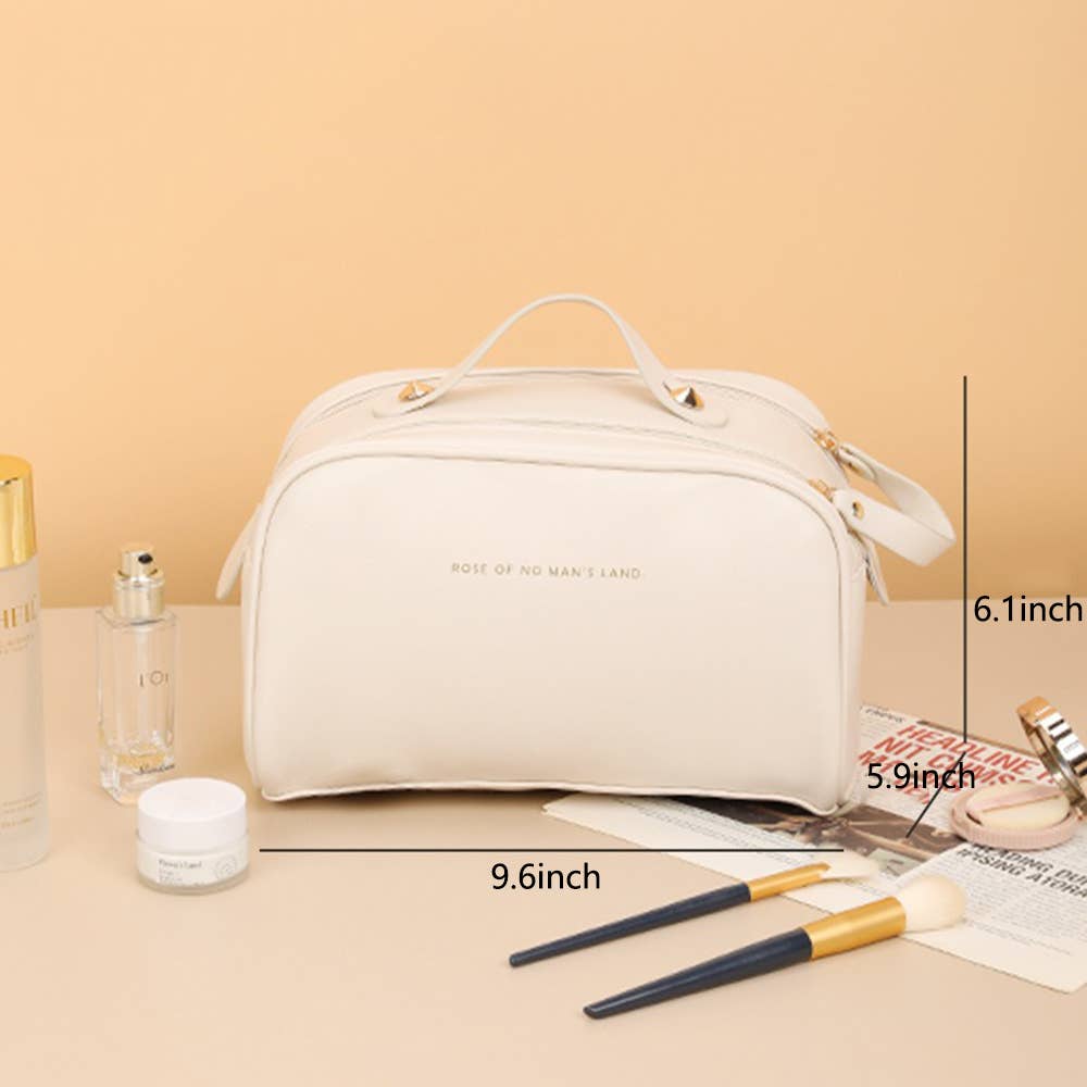 Wholesalesir - Vente Trousse de toilette – femme - Trousse de toilette imperméable de grande capacité à fermeture éclair à double couche0