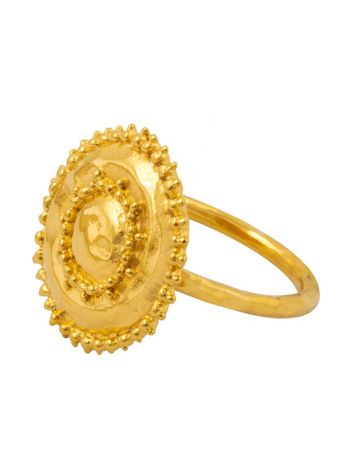 Kaavya ring - 22k vermeil for wholesale by Nakila Collective
