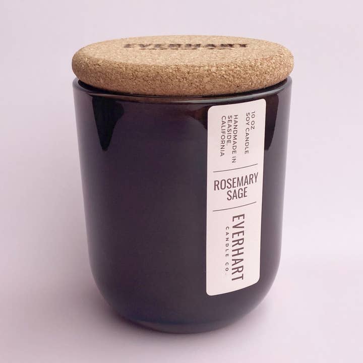 Rosemary Sage Soy Candle for wholesale by Everhart Candle Co.