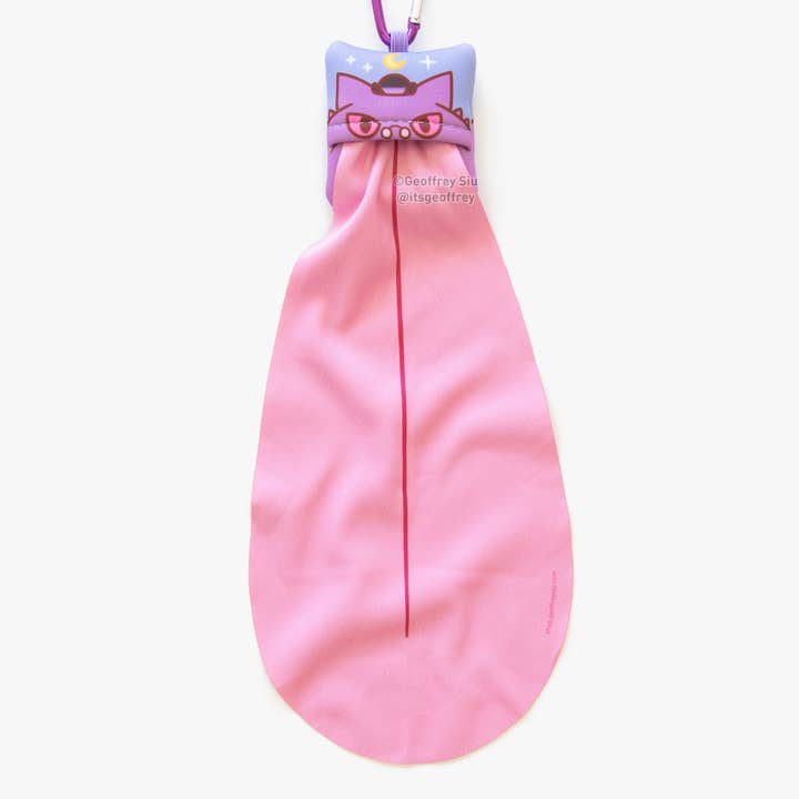 Gengarious Microfiber Cloth Keychain for wholesale by Geoffrey Siu Art LLC