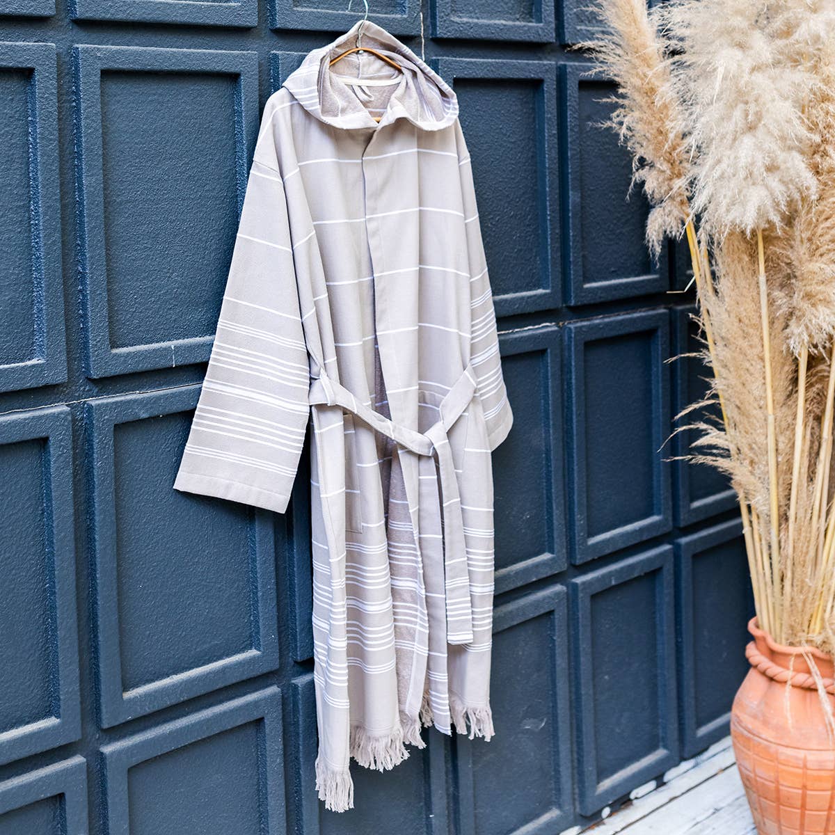 Kikoya – wholesale Robe – Unisex – Terrybacked Bathrobe Turkish Cotton Light Weight Hood Quick 12