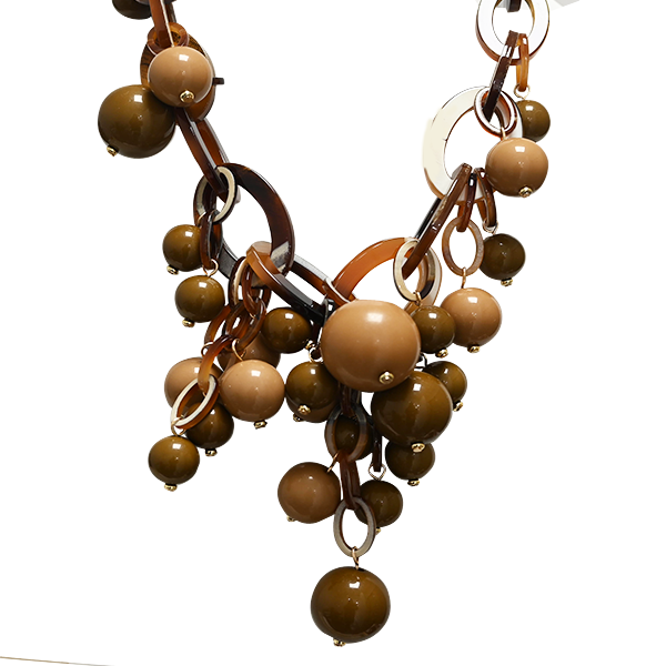AMORINO SRL - Wholesale Beaded/Pearl Necklace - CHAIN RESIN NECKLACE WITH SPHERES - FT24152A4772