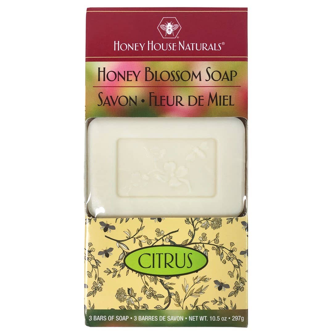Honey House Naturals - Wholesale Bar Soap - 3 Bar Box Honey Blossom Soap2