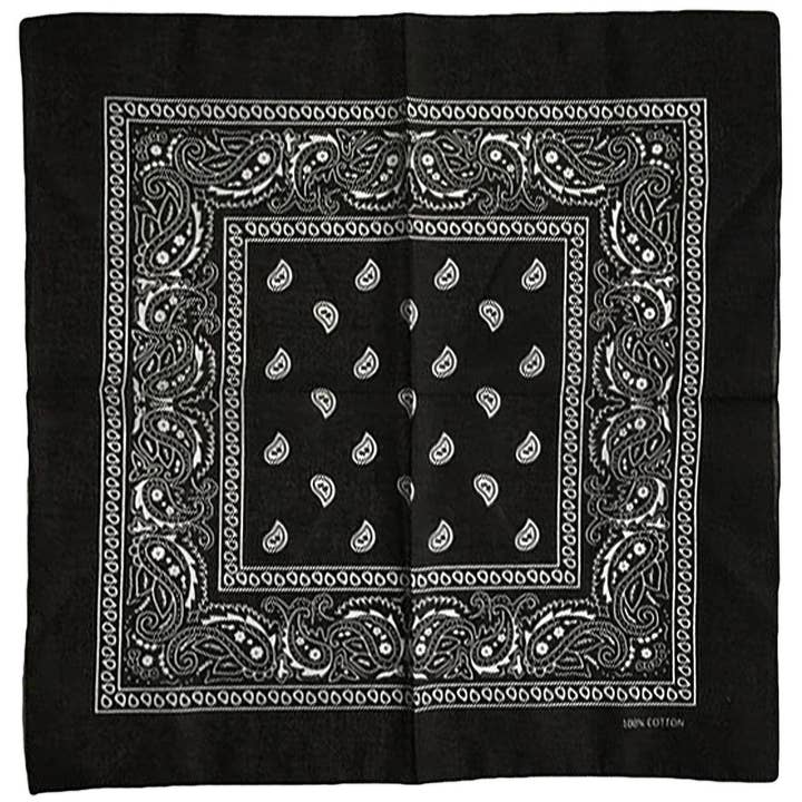 Cap Zone – wholesale Bandana – Women's – Classic Paisley Print Square Cotton Bandana