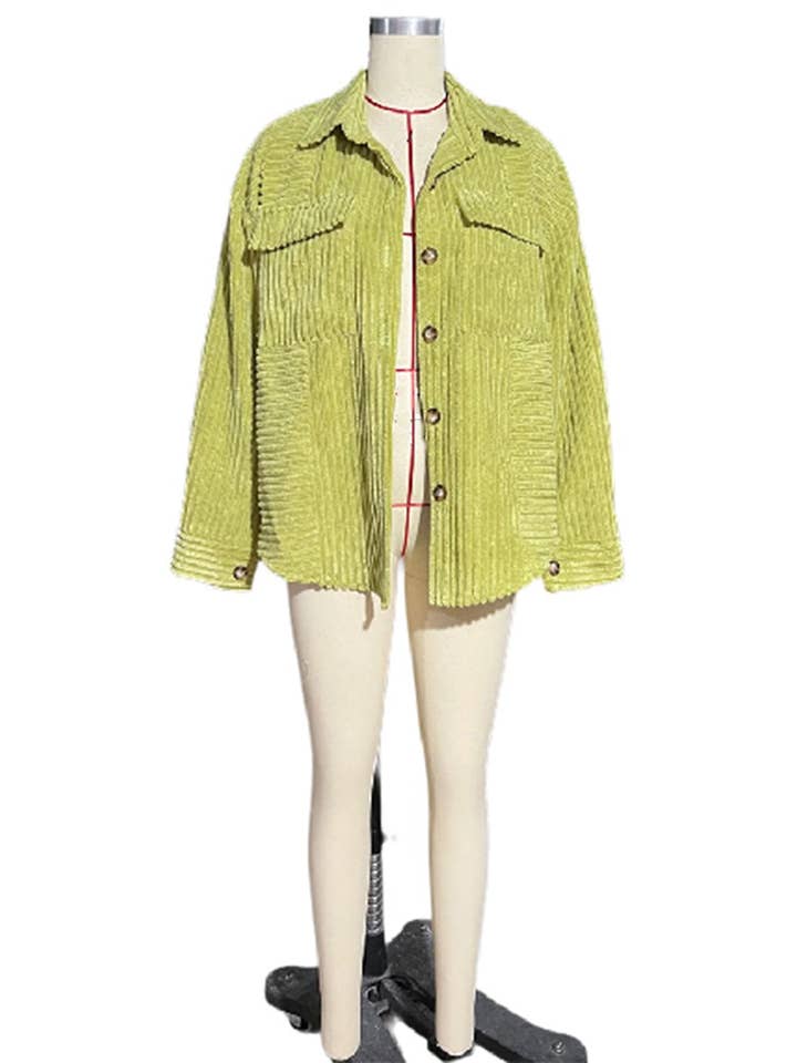 Katinki - Wholesale Shirt Jacket/Shacket - Women's - Button-Up Corduroy Overshirt