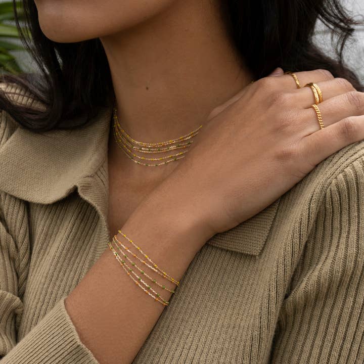 May Martin - Wholesale Link & Chain Bracelet - Enamel & Gold Bracelet7