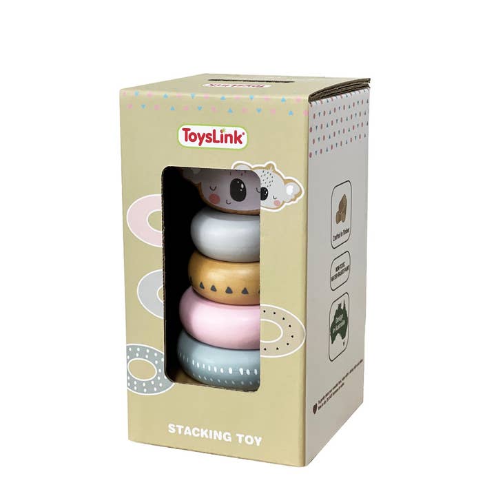ToysLink - Wholesale Stacking game - Wooden Koala Stacking Toy1