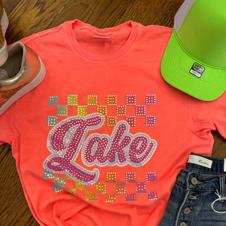 Lake Checkered Rainbow Spangle for wholesale by MidWest Tees