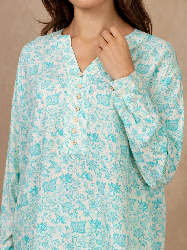flowy printed shirt for wholesale by last queen