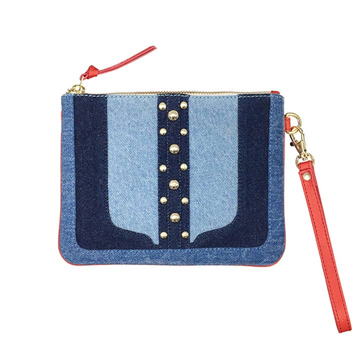 Baby Khan Denim Pouch for wholesale by sophie cano paris