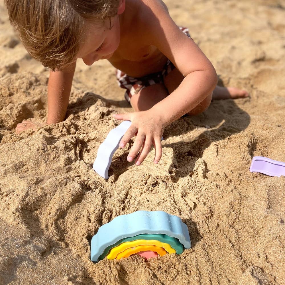 PETIKIDS - Wholesale Stacking Rings Game - Baby - Montessori educational toy - Stackable rainbow14