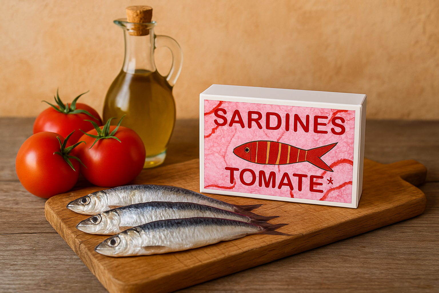 CAPITAINE NAT' - Wholesale Tinned Fish - COLLECTOR - Sardines in olive oil and organic tomatoes* 115g1