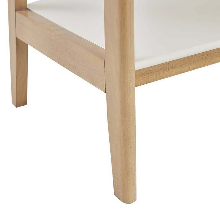 Olliix - Vente Bibliothèques - Étagère de bibliothèque à dessus blanc en bois, naturel *5