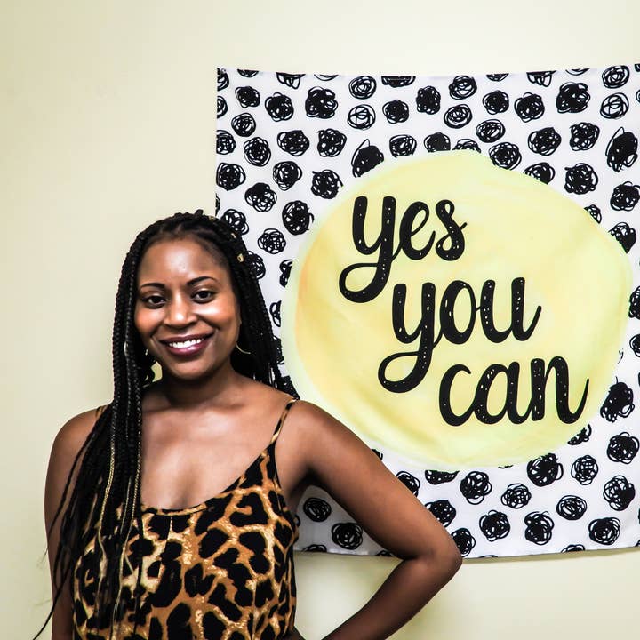 Yes You Can Tapestry – Inspirational Classroom Decor for wholesale by Birdy Boutique LLC.