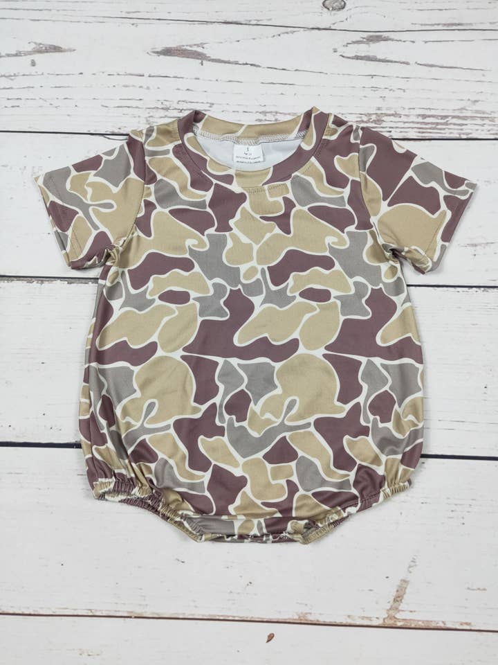 sassy kids palace - Wholesale Bodysuit (Non-Footed) - Baby - Baby Boy Camouflage Print Bubble